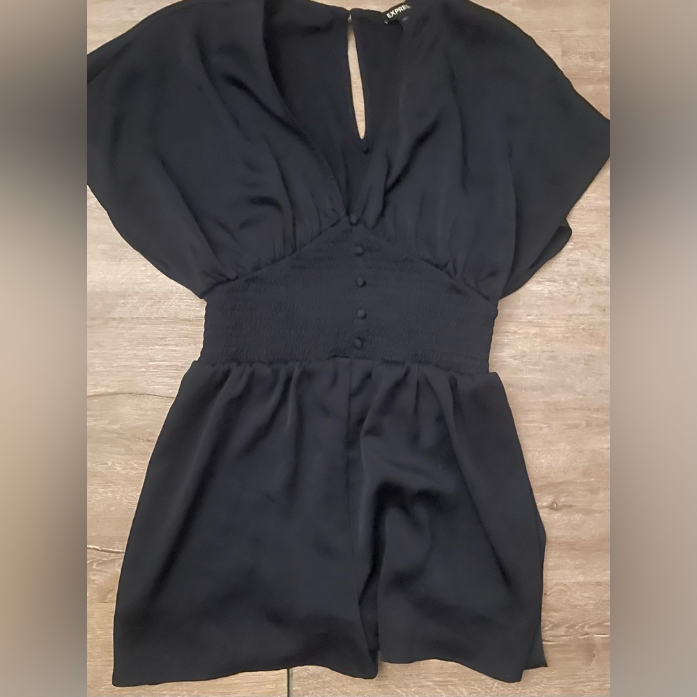 EXPRESS XS Navy Batwing Romper
